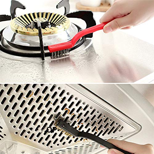 3pcs/set Kitchen Cleaning Brush For Stove, Gas Stove, Kitchen Range Hood,  Cookware, Steel Wire Small Brush For Household Cleaning Tool